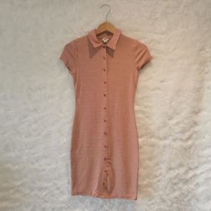 Garage Orange & White Striped Dress